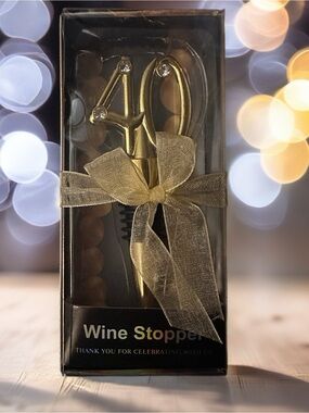 Gold 40 Wine Stopper - Elegant Home Party Accessory